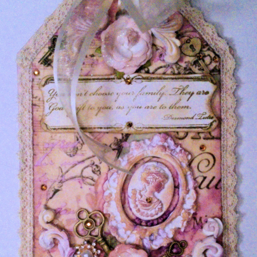 Mixed-media Wooden Oversized Tag