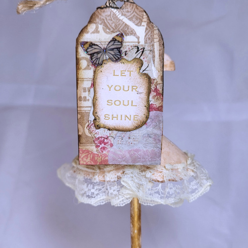 Mixed-media Tag Let Your Soul Shine