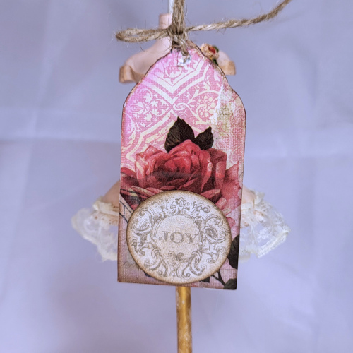 Mixed-media Tag Joy
