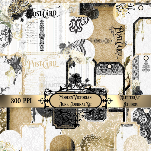 Modern Victorian Junk Journal Kit