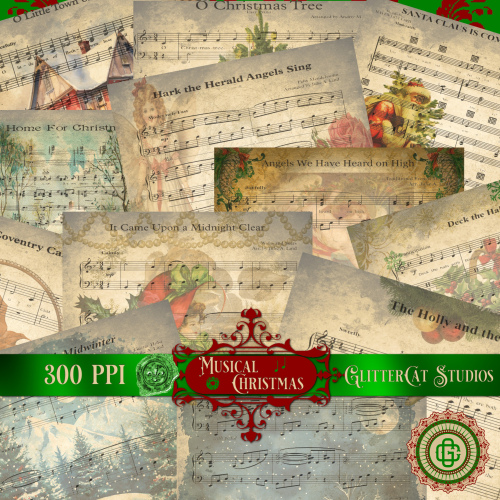 Musical Christmas 12" x 12" Papers