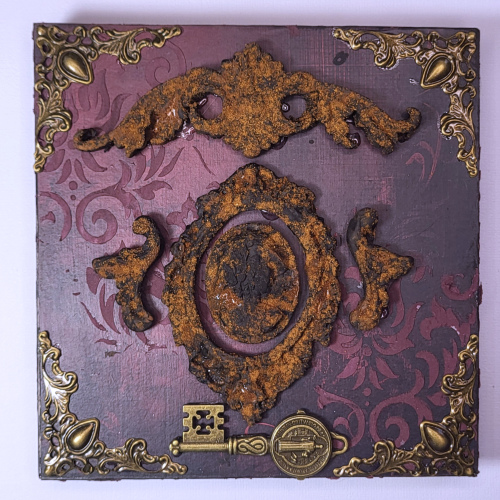 Mixed-media Wood Rust Effect