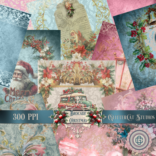 Brocade Christmas 12" x 12" Papers